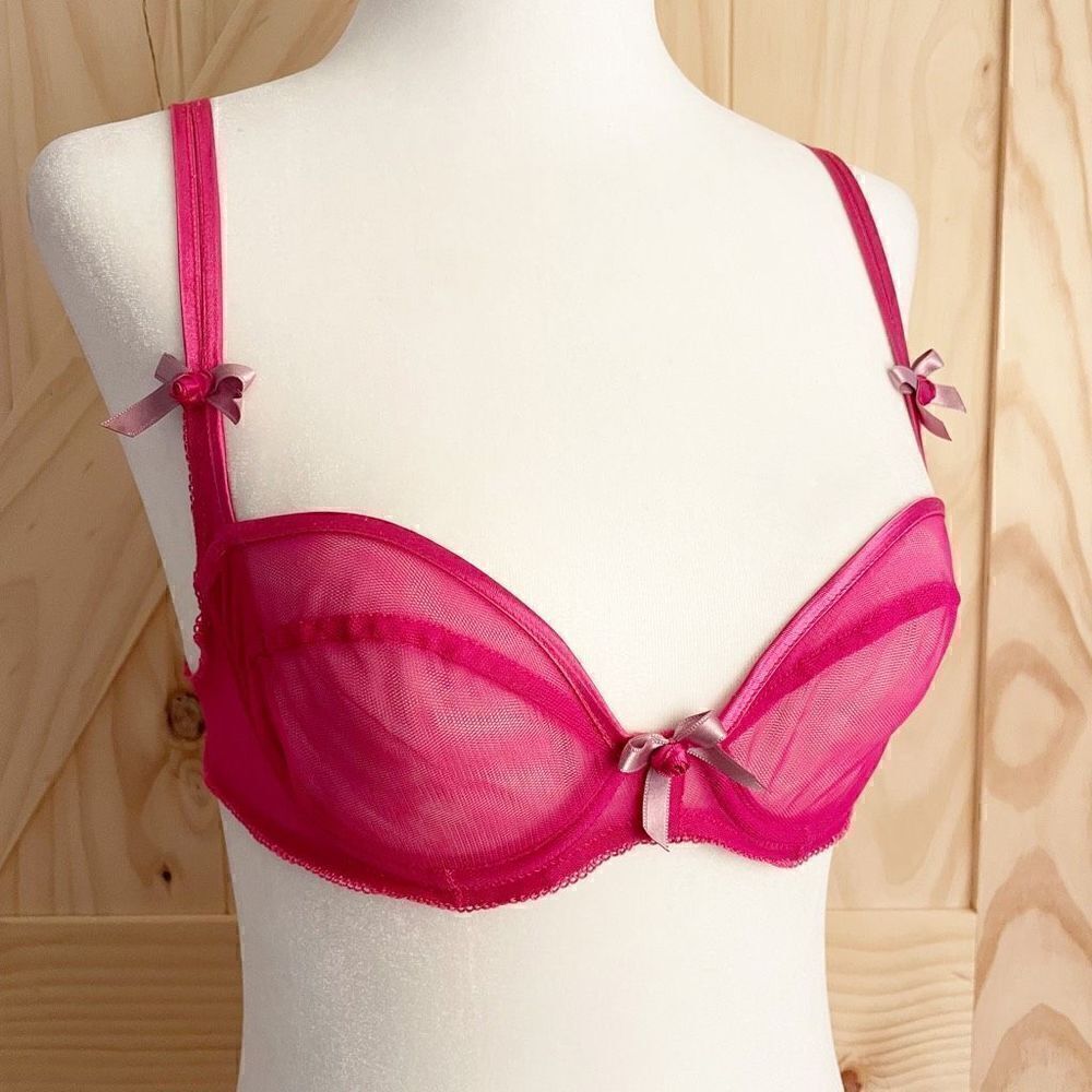Agent Provocateur hot pink bra unlined 32a